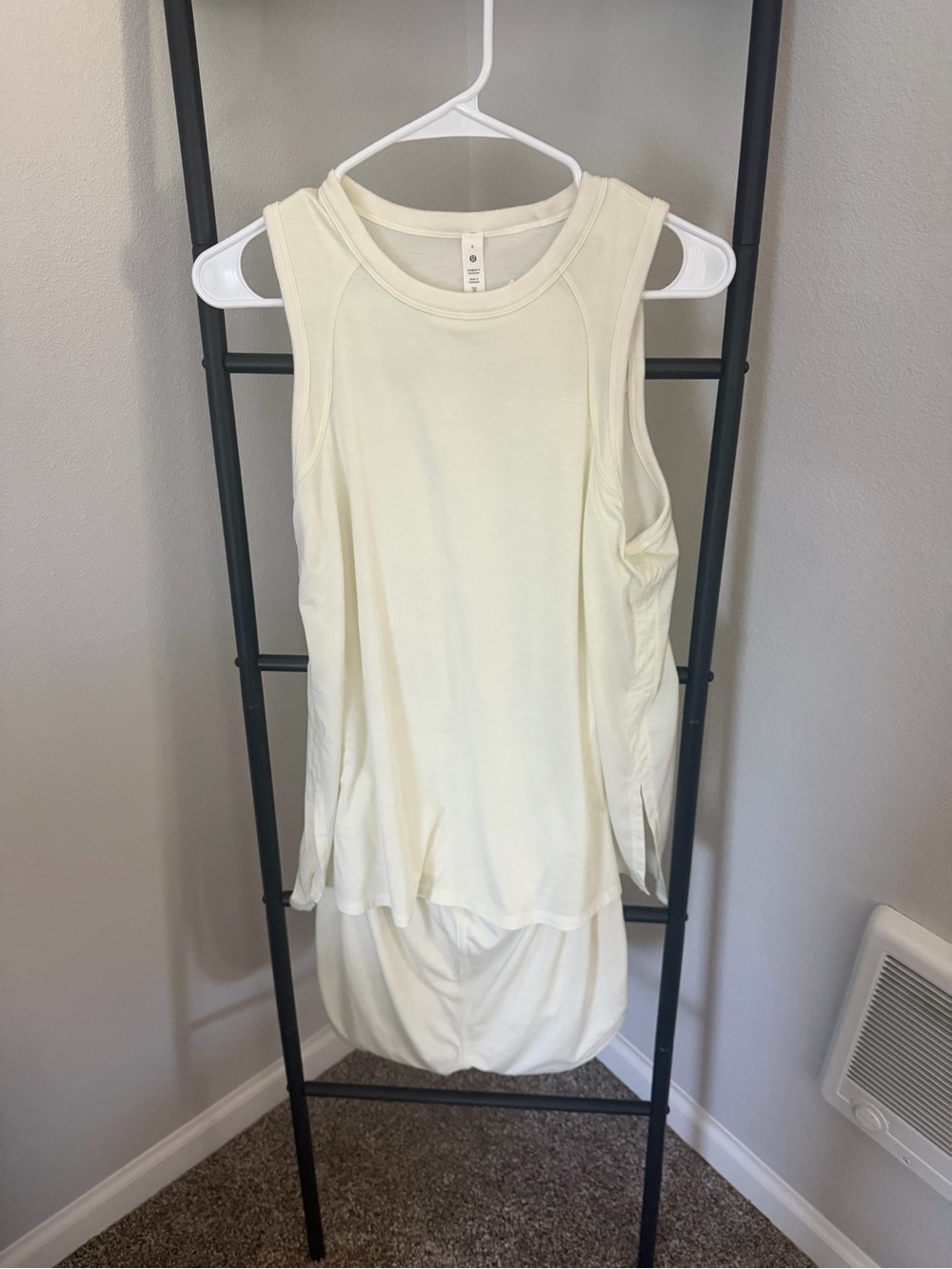 lululemon athletica Cream Sleeveless Jumpsuit Romper